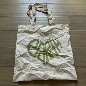 Earth Canvas Tote with Green Design Heart